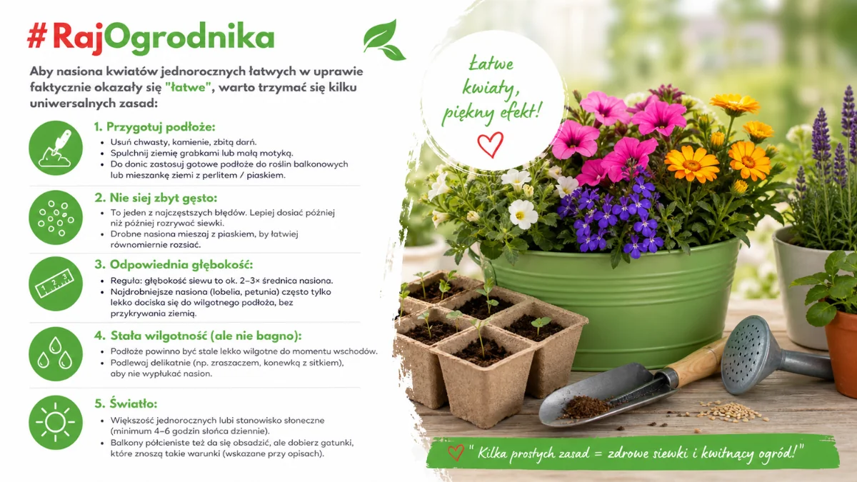 Kwiaty jednoroczne łatwe w uprawie blog sklep rajogrodnika
